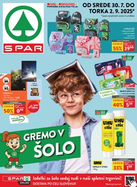 Spar in Interspar katalog Gremo v šolo 2025