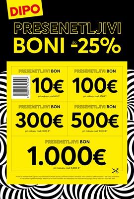 Dipo katalog Presenetljivi boni do 16.8.