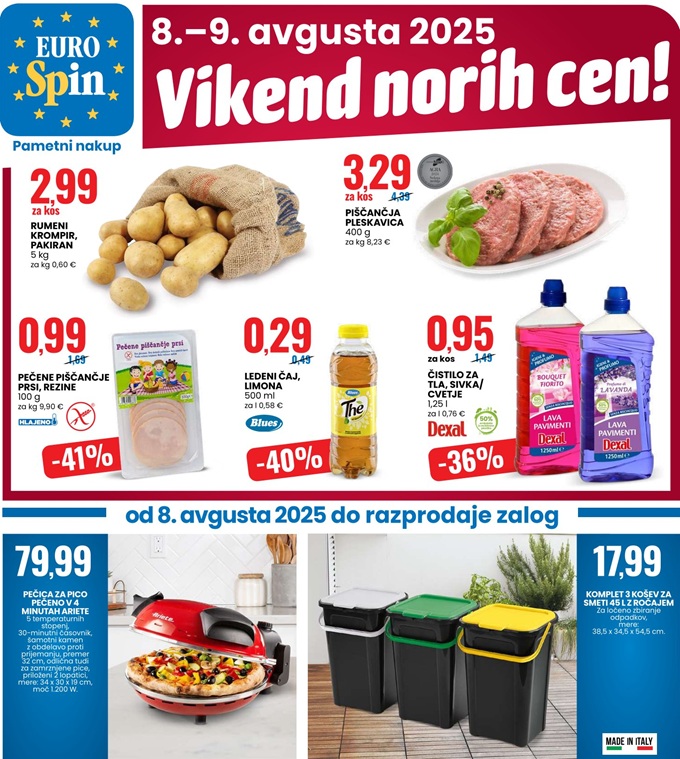 Eurospin vikend norih cen do 9.8.