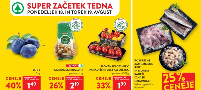 Spar in Interspar akcija za začetek tedna