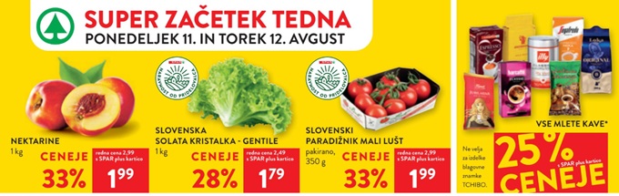 Spar in Interspar akcija za začetek tedna do 12.8.