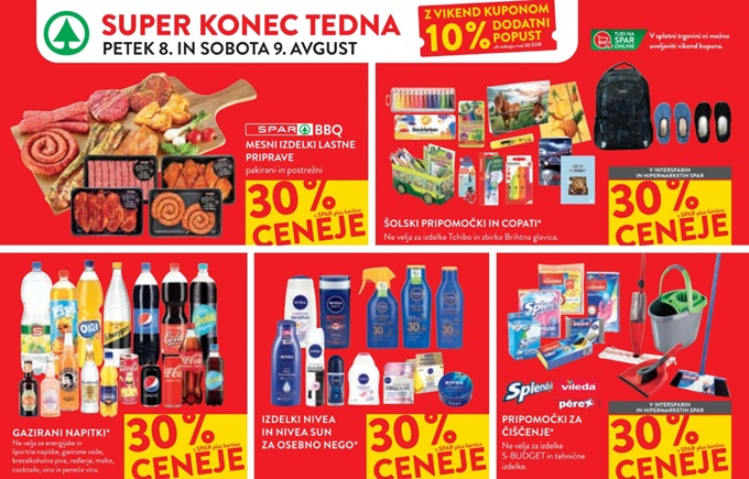Spar in Interspar akcija konec tedna do 9.8.