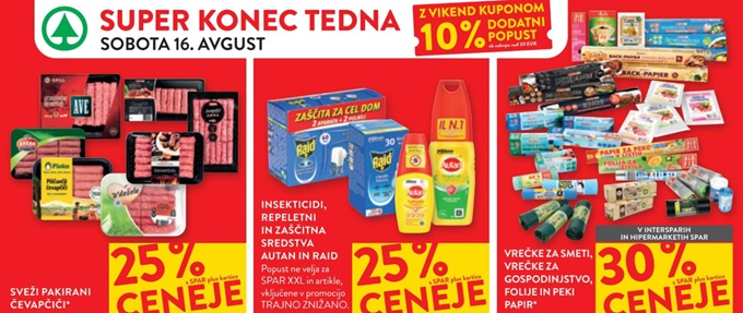 Spar in Interspar akcija konec tedna 16.8.