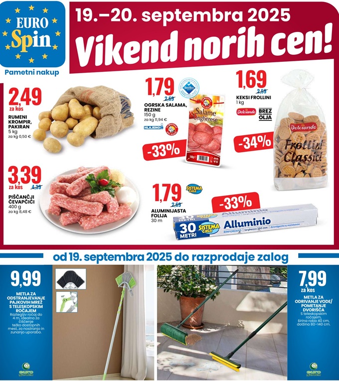 Eurospin vikend norih cen do 20.9.