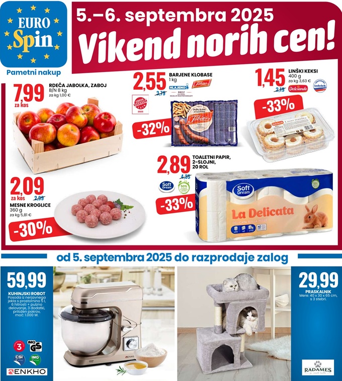 Eurospin vikend norih cen