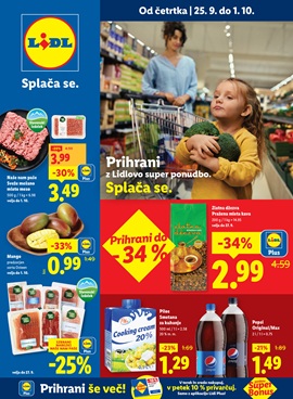 Lidl katalog živila do 1.10.