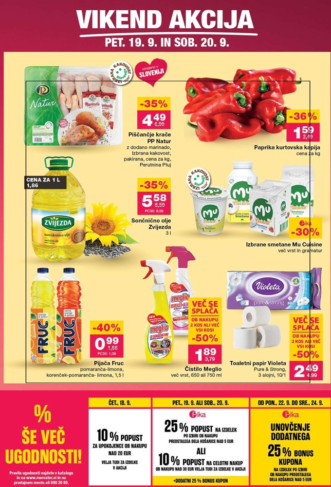 Mercator vikend akcija do 20.9.