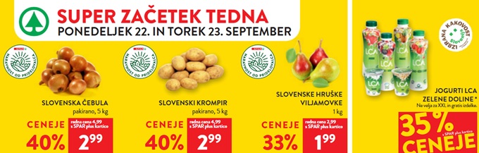 Spar in Interspar akcija za začetek tedna do 23.9.