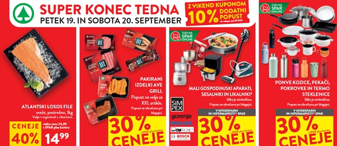 Spar in Interspar akcija za začetek tedna do 20.9.