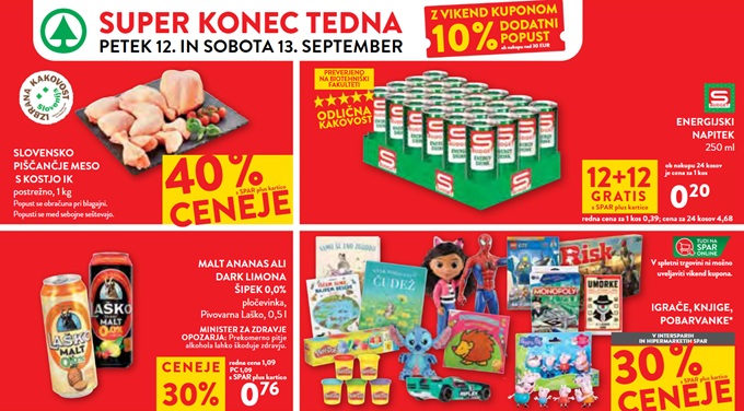Spar in Interspar vikend akcija do 13.9.