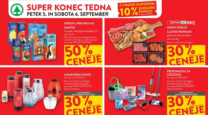 Spar in Interspar vikend akcija do 6.9.