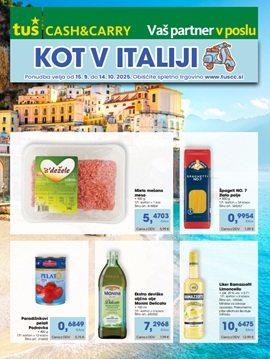 Tuš katalog Kot v Italiji