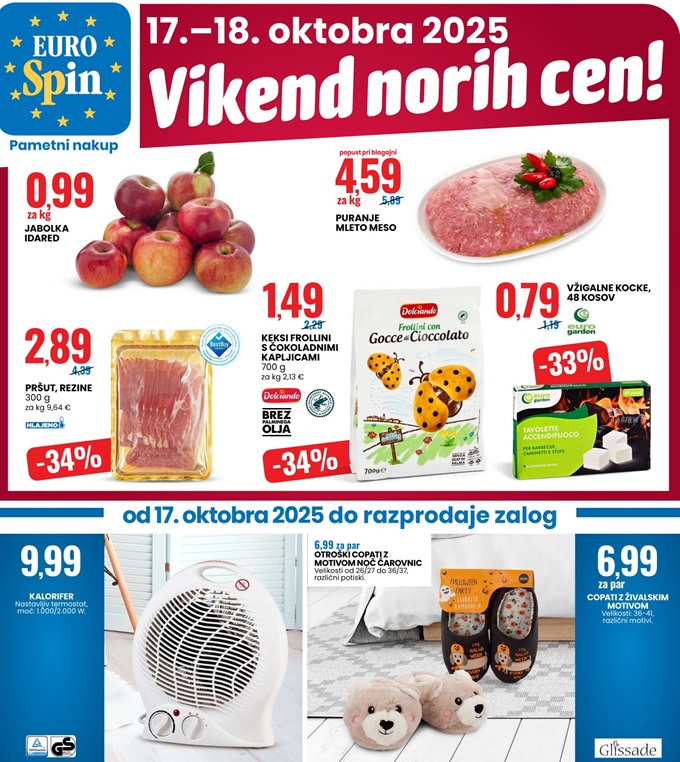 Eurospin vikend norih cen do 18.10.
