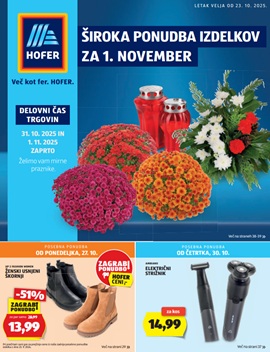 Hofer katalog od 23.10.