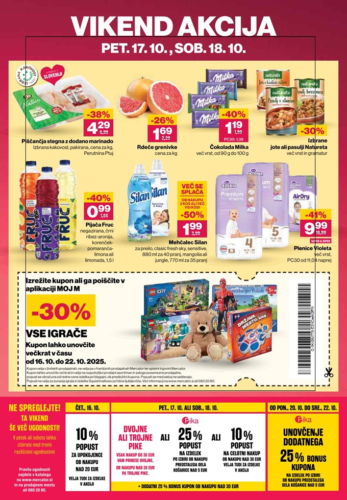 Mercator vikend akcija do 18.10.