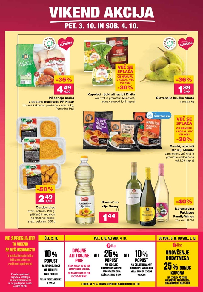 Mercator vikend akcija do 4.10.