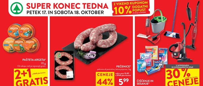Spar in Interspar vikend akcija do 18.10.