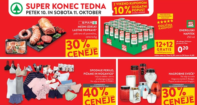 Spar in Interspar vikend akcija do 11.10.