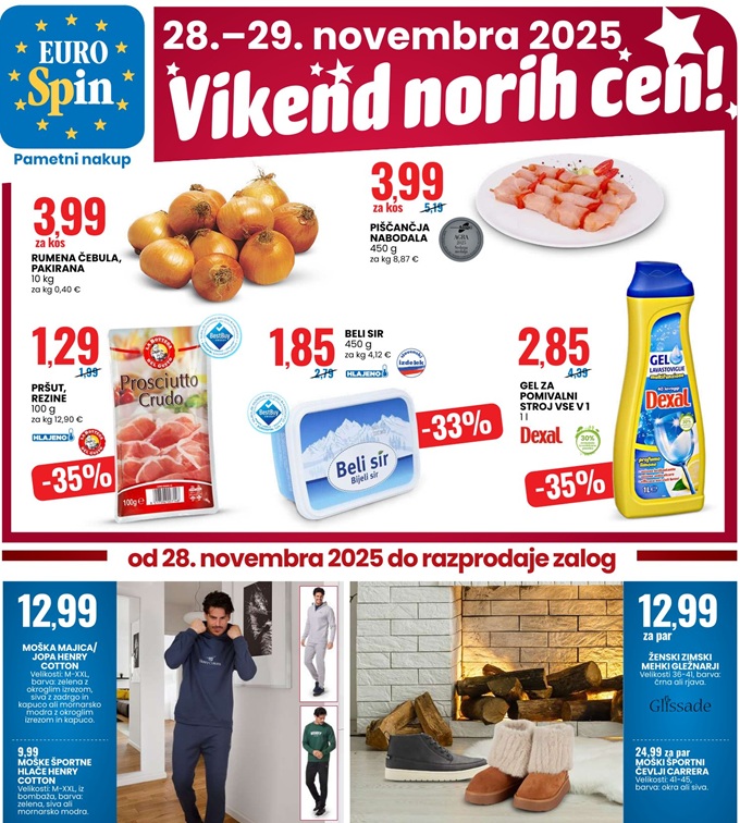 Eurospin vikend norih cen do 29.11.