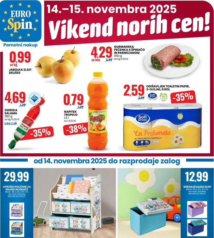 Eurospin vikend norih cen do 15.11.