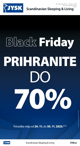 JYSK katalog Black Friday prihranite do -70%