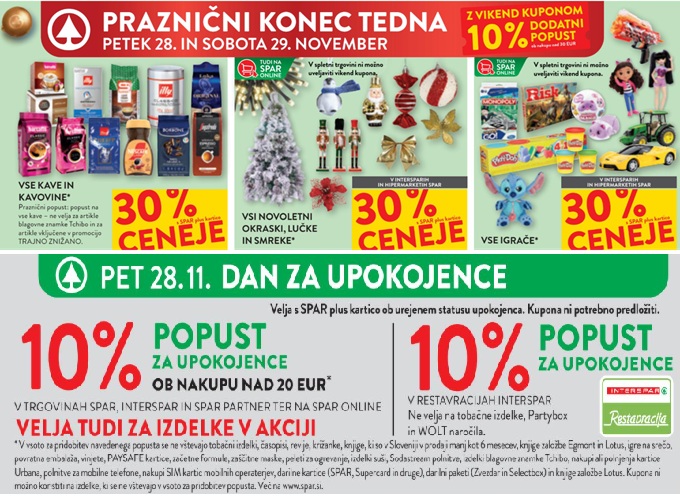 Spar in Interspar vikend akcija do 29.11.