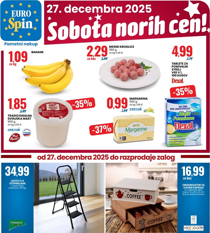 Eurospin vikend norih cen 27.12.