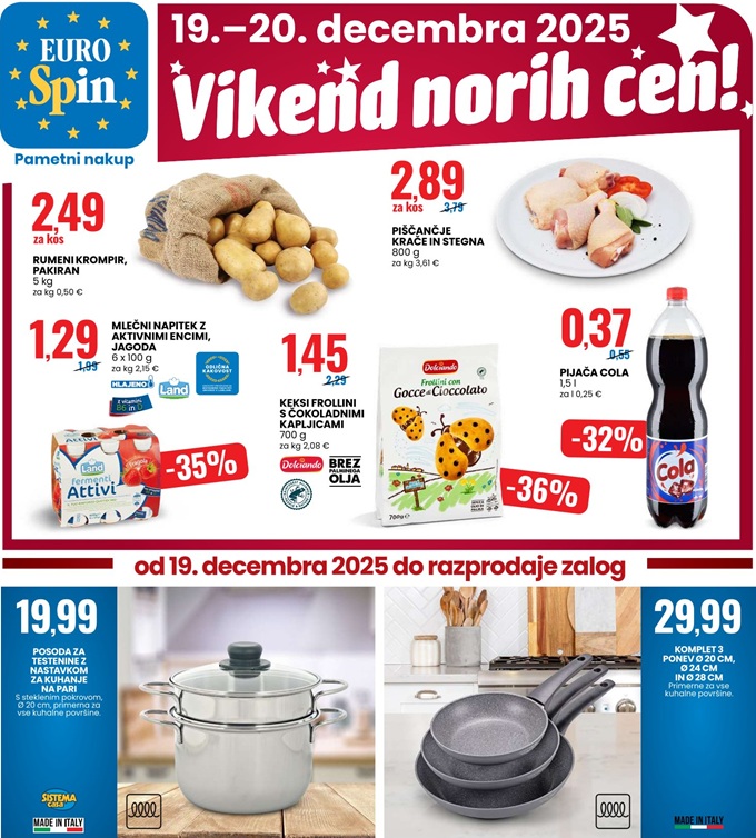 Eurospin vikend norih cen do 20.12.
