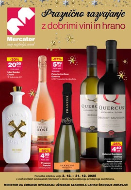 Mercator katalog Praznično razvajanje z vini in hrano