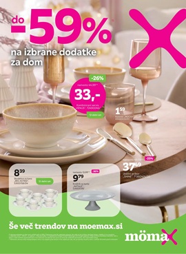 Momax katalog Do -59% na izbrane dodatke za dom