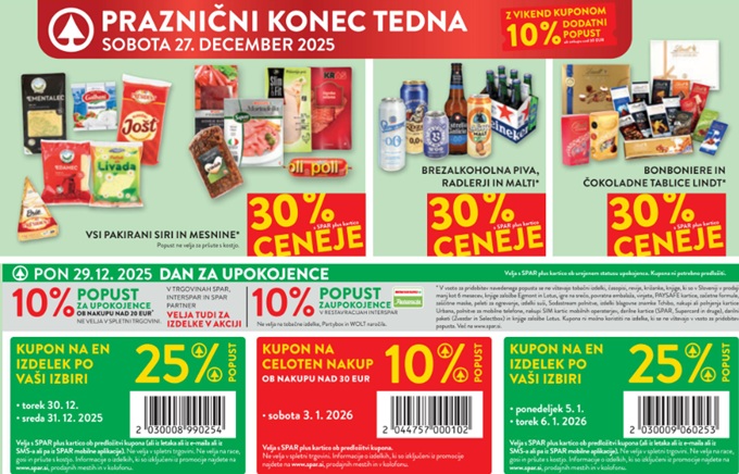 Spar in Interspar vikend akcija 27.12.