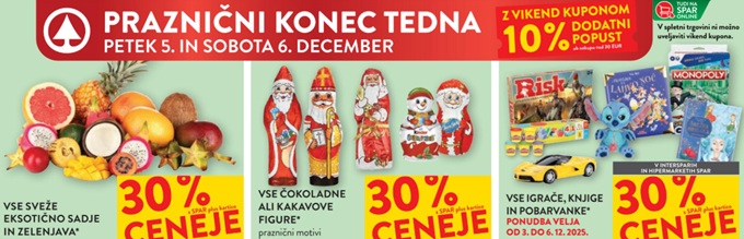Spar in Interspar vikend akcija do 6.12.
