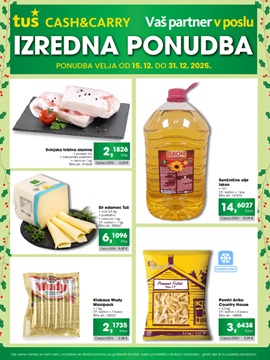 Tuš katalog Cash & Carry Izredna ponudba do 31.12.