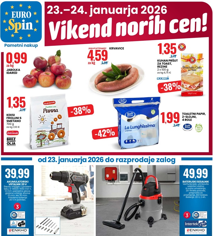 Eurospin vikend norih cen do 24.1.