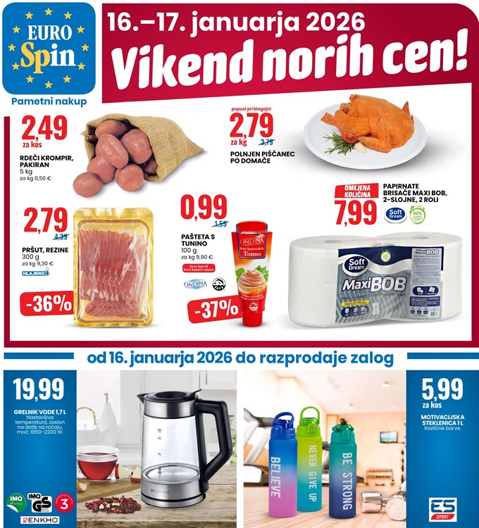 Eurospin vikend norih cen do 17.1.