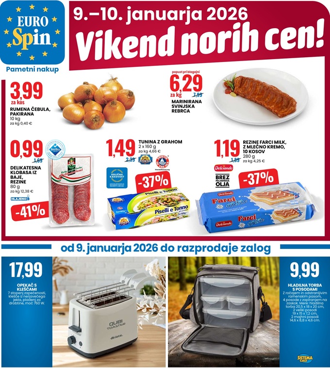 Eurospin vikend norih cen do 10.1.