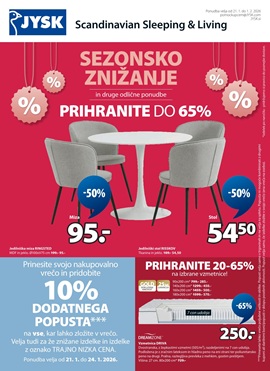 JYSK katalog Sezonsko znižanje do 1.2.