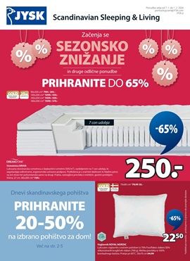 JYSK katalog Sezonsko znižanje do 1.2.