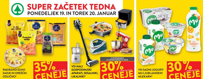 Spar in Interspar akcija za začetek tedna do 20.1.