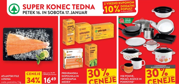 Spar in Interspar vikend akcija do 17.1.