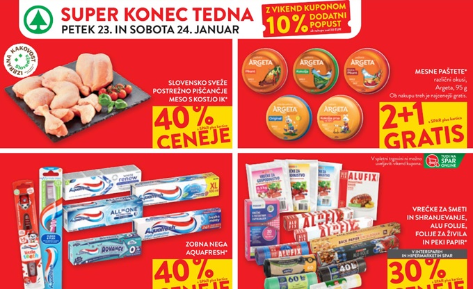 Spar in Interspar vikend akcija do 24.1.