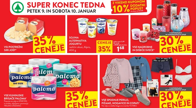 Spar in Interspar vikend akcija do 10.1.