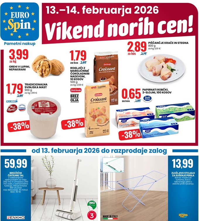 Eurospin vikend norih cen do 14.2.