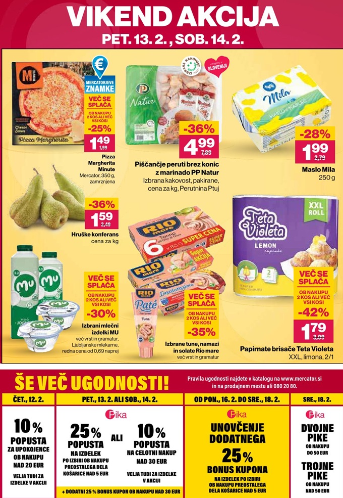 Mercator vikend akcija do 14.2.