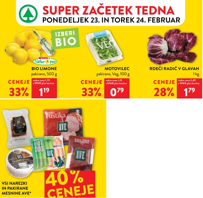 Spar in Interspar akcija za začetek tedna do 24.2.