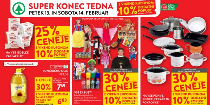 Spar in Interspar vikend akcija do 14.2.
