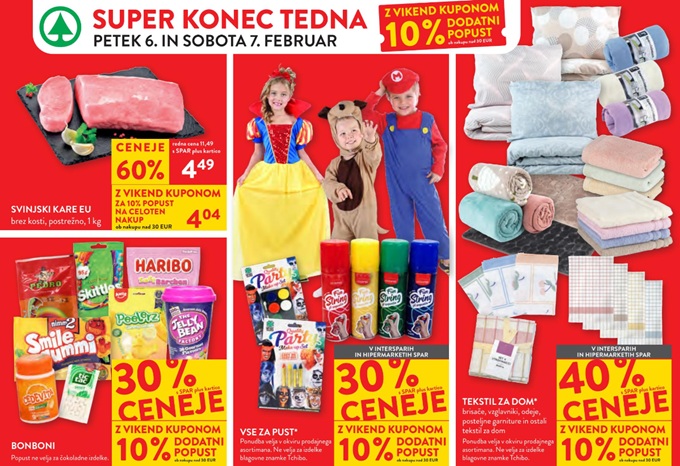 Spar in Interspar vikend akcija do 7.2.
