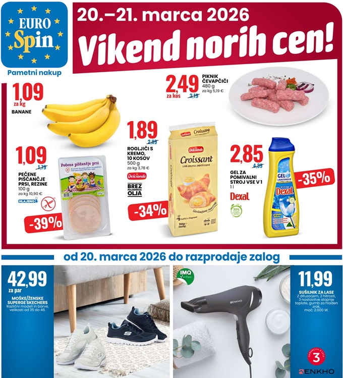 Eurospin vikend norih cen do 21.3.