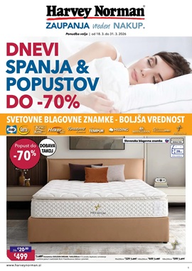 Harvey Norman katalog Dnevi spanja in popustov