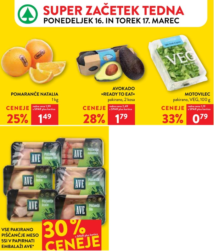 Spar in Interspar akcija za začetek tedna do 17.3.